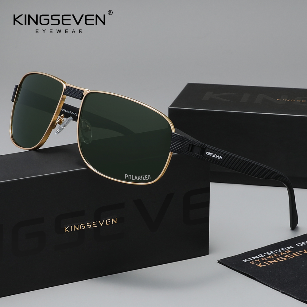 Солнцезащитные очки KINGSEVEN: модные поляризационные очки унисекс UV400 прямоугольной формы для вождения, классический стиль