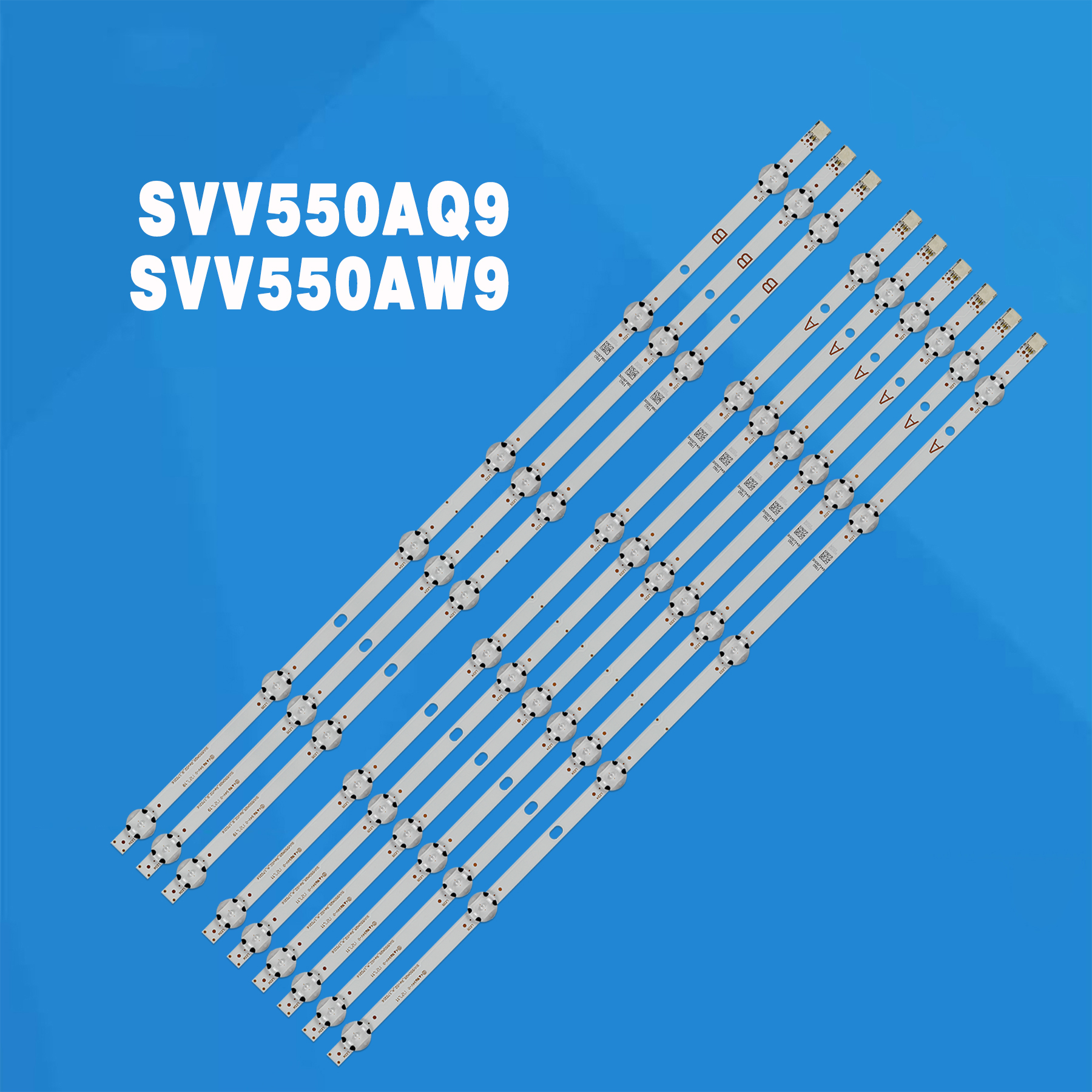 9個 (6A + 3B) バックライトストリップ東芝55V5863DG 55T6863DB 55V5863DA 55VL3A6 55UD8400 TX55GXW584 55HK25T74U L55UE19 SVV550AQ9 ab