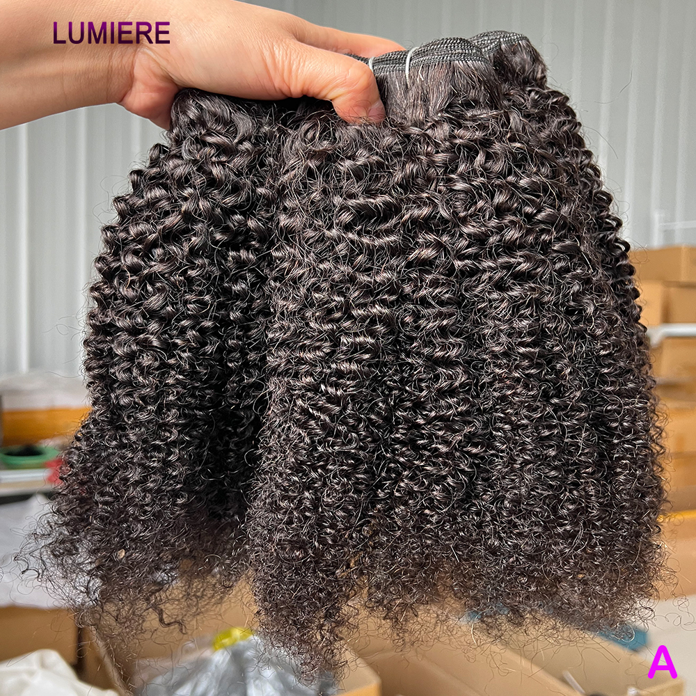 8-30 "mólia 100% virgem cru afro kinky encaracolado feixes de cabelo humano negócio tissage 3/4 pacote ofertas extensão do cabelo atacado 18a