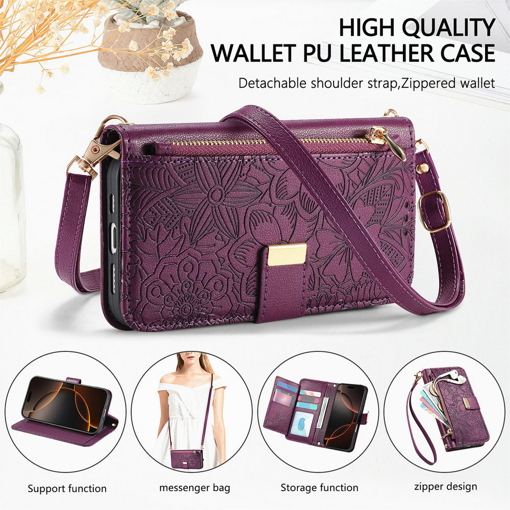 Capa Carteira de Couro com Zíper para 6 Cartões para Xiaomi Redmi Note 15 14 13 12 11 Pro Plus 11s 12s 14s Note14 Pro+ 4G 5G com Fecho Magnético