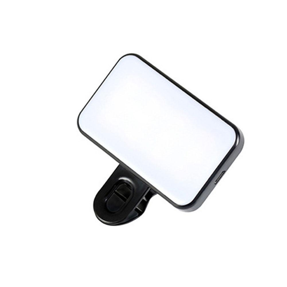 Portátil Mini Selfie Fill Light, Recarregável, 3 Modos, Brilho Ajustável, Clip On, Telefone, Laptop, Reunião Tablet, Make Up