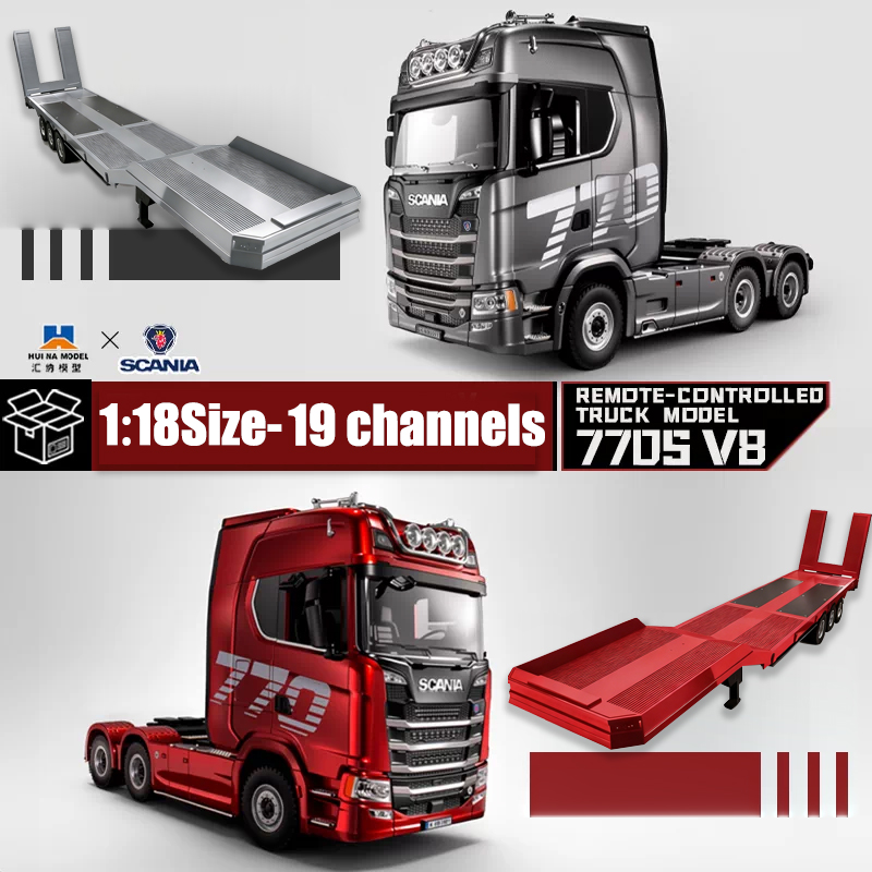 Camion tracteur modèle réduit Huina 1501 Scania 770s entièrement proportionnel, télécommandé, haute qualité, jouet monster truck 1502