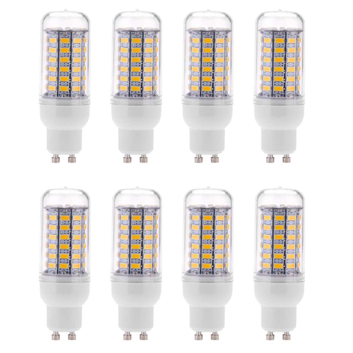 BAAU 8X GU10 10W 5730 SMD 69 Żarówki LED LED Corn Light Lampa LED Energooszczędna 360 stopni 200-240V Ciepła biel
