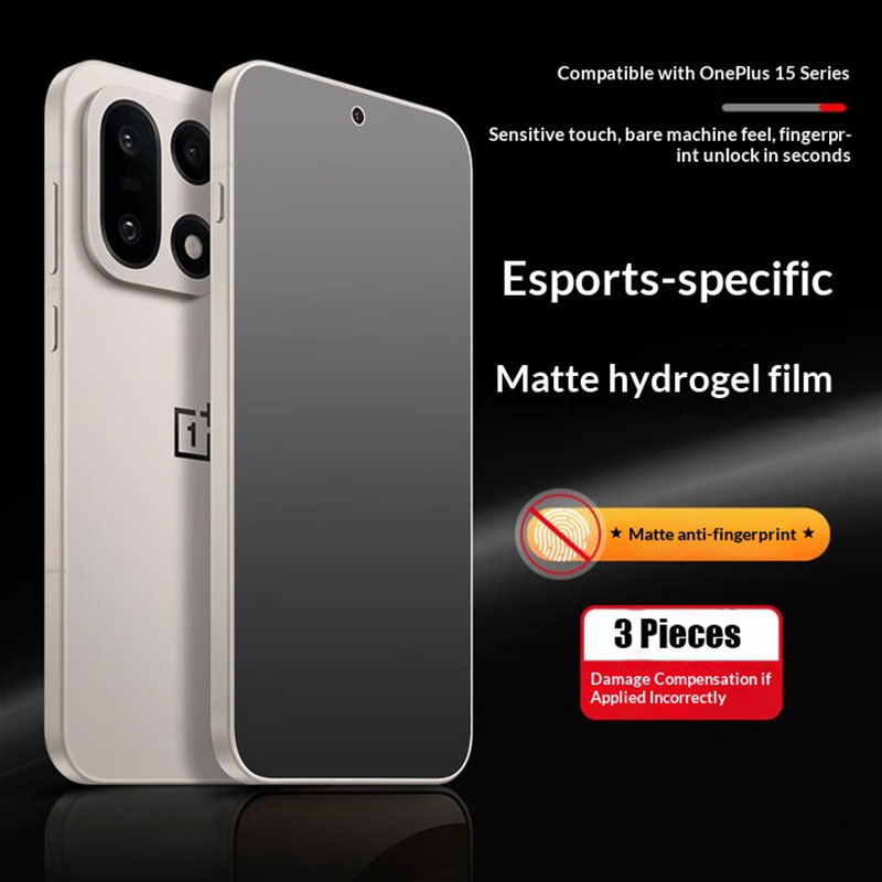 3 stuks volledige dekking matte hydrogelfilm voor OnePlus 15, zachte, heldere schermbeschermer voor OnePlus 13 12 11 10 Pro TPU-film
