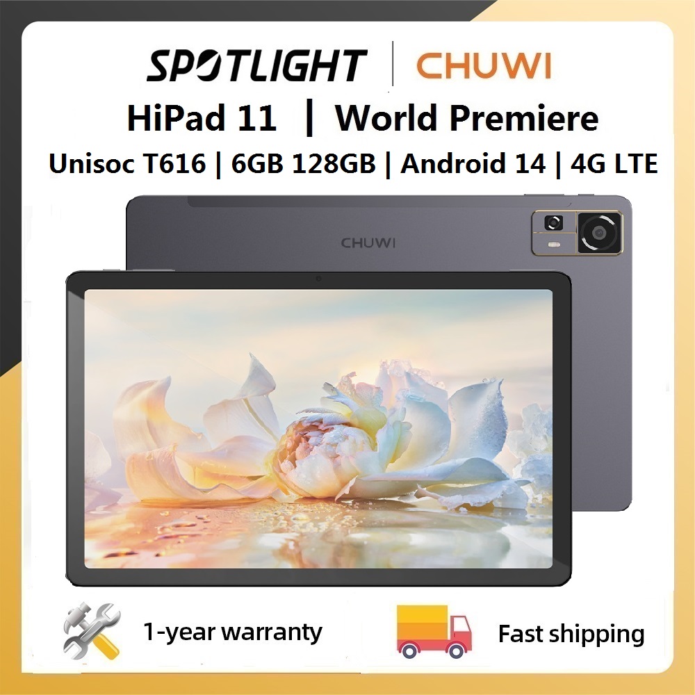 CHUWI HiPad 11 tableta 6GB 128GB Android 14 tabletas 10,95 pulgadas FHD IPS pantalla Unisoc T616 Qcta Core Pad 4G LTE red Tablet PC
