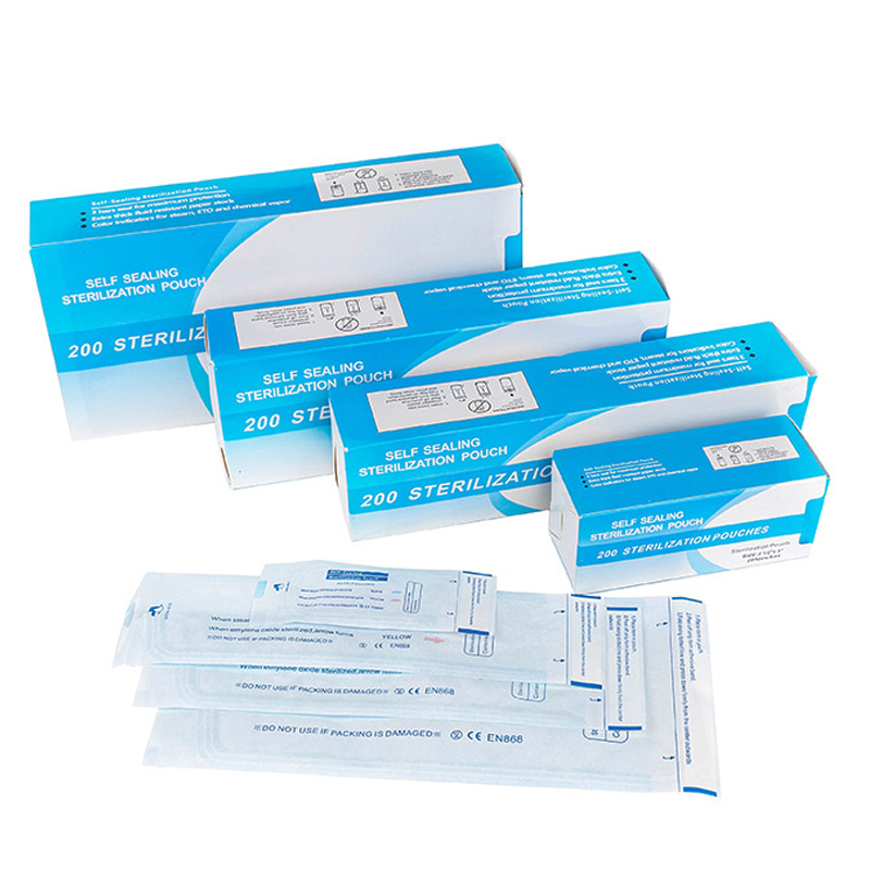 Bolsa de esterilización autosellante para herramientas de uñas, tiras adhesivas, bolsa de almacenamiento de herramientas de tatuaje Dental desechable, 200 Uds.