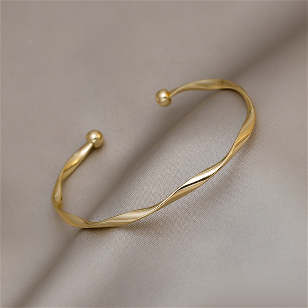 Bracelet manchette rétro vierge Mobius, bracelets d'ouverture pour femmes, minimaliste, poignet torsadé, accessoires de bijoux, cadeaux d'anniversaire pour femme et maman