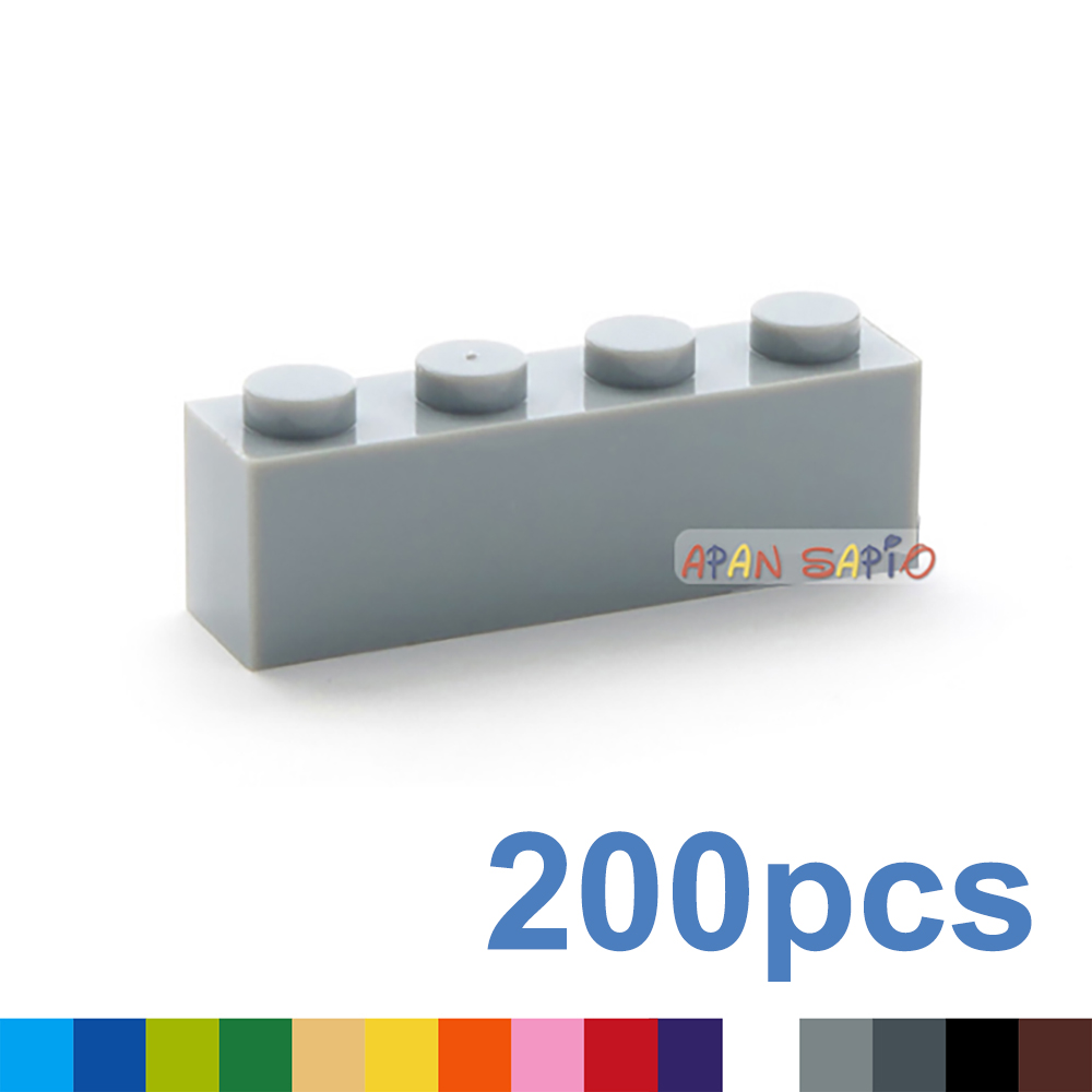 200 шт. 1x4 точки DIY строительные блоки толстые фигурки кирпичи развивающие творческие игрушки для детей размер совместим с 3010