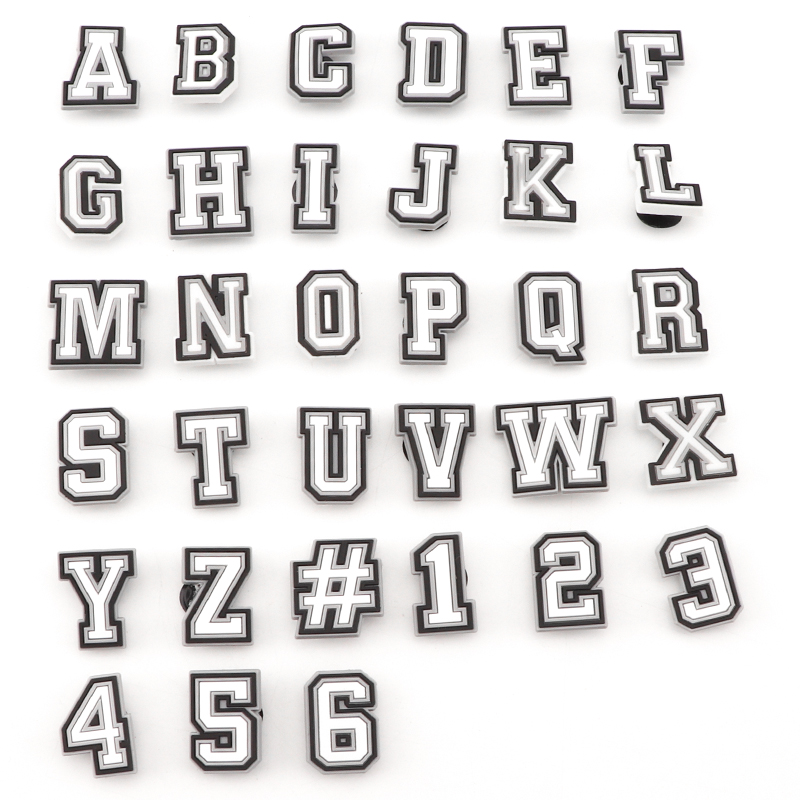 1 Stück Buchstaben-Schuhanhänger für Clog-Sandalen, Schuhdekoration, Zahlen, Alphabet-Charaktere, DIY-Schuhnadeln für Jungen, Mädchen, Männer und Frauen