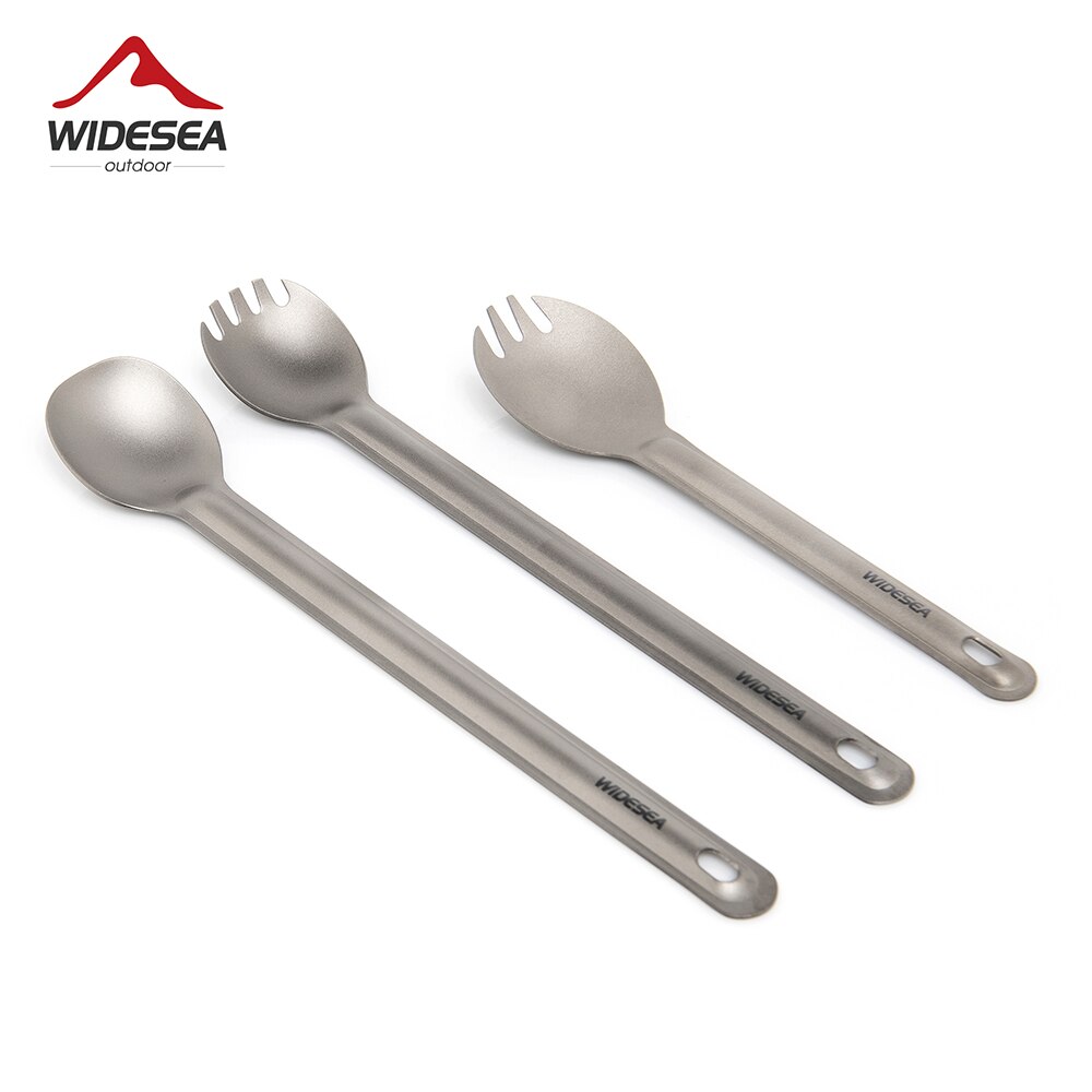 Widesea Camping Titan Spork Löffel Outdoor Leichte Gabel Geschirr Tragbare Picknick Wandern Reisen Ultraleichtes Geschirr