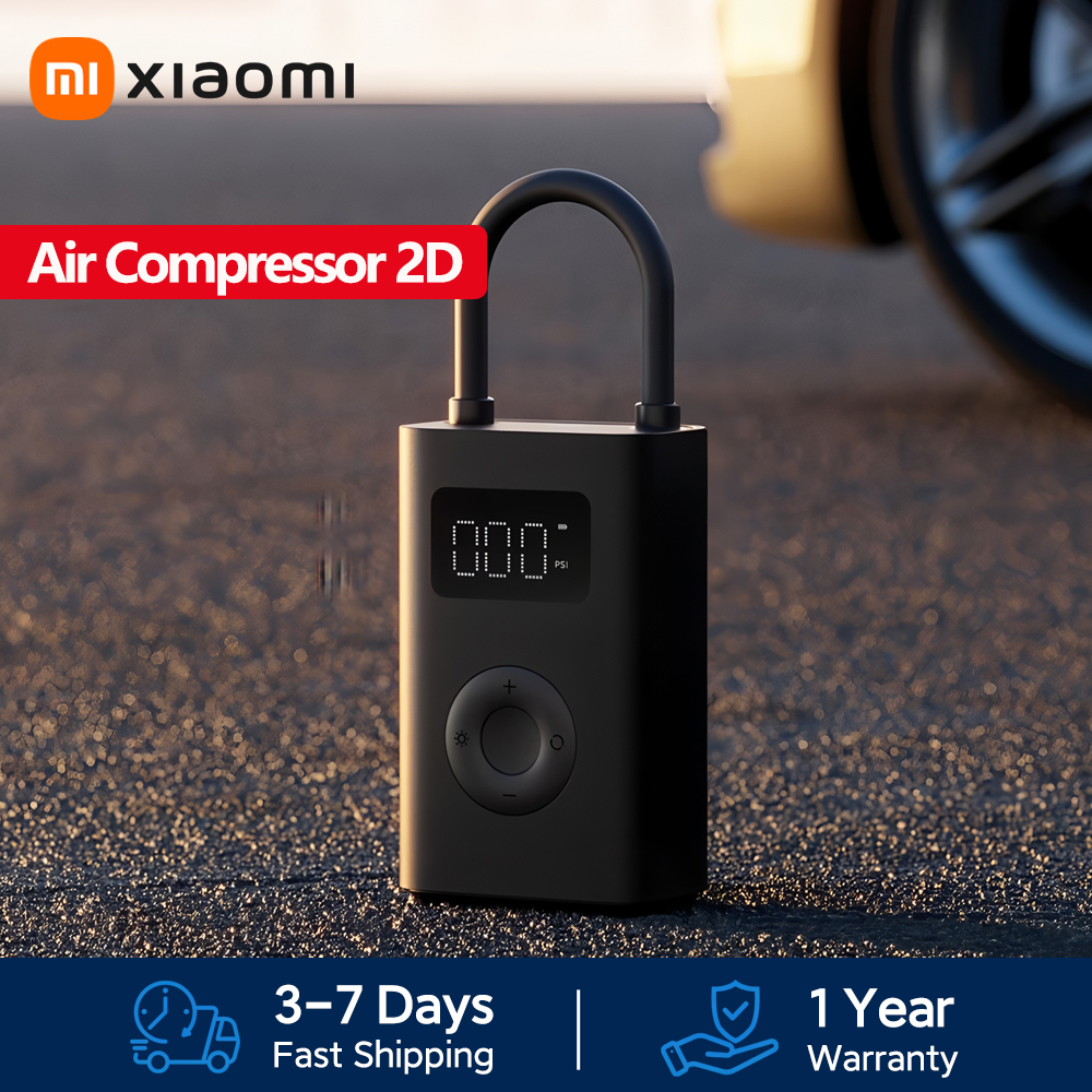 Compressore d'Aria Portatile Xiaomi Mijia 2/2D, Gonfiatore Digitale per Pneumatici, Pompa Elettrica per Auto, Biciclette e Moto