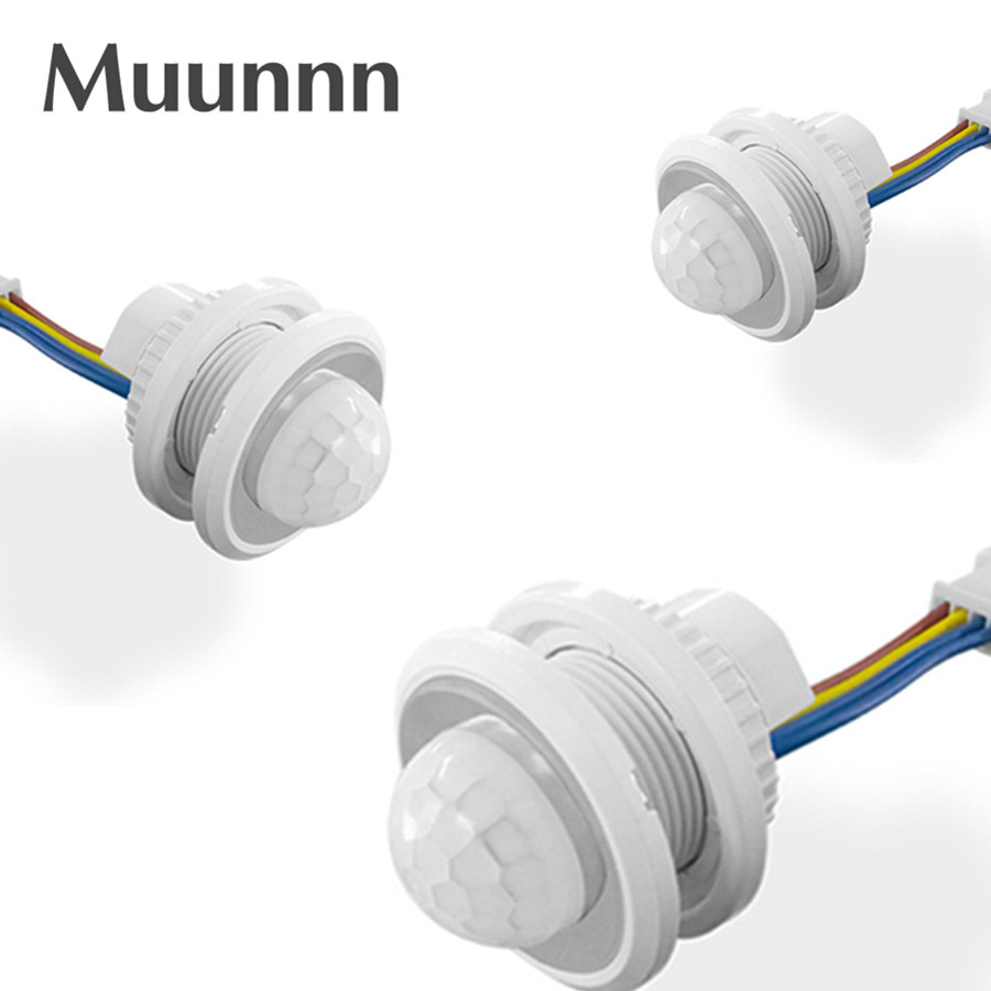 Инфракрасный детектор движения Muunnn, 85-265 В переменного тока, с регулируемой задержкой