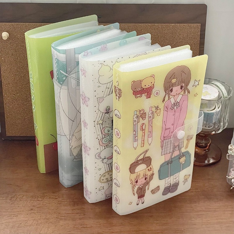 Kawaii папка с животными, наклейка для хранения, альбом для украшения ногтей, наклейки для хранения ручного счета, книга 40, материал для скрапбукинга, хранение