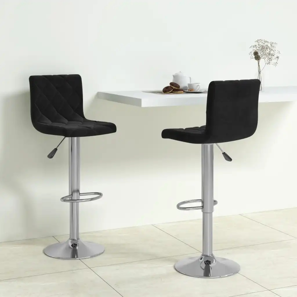 2 schwarze Samt Bar Float Wohnzimmer Esszimmer Designer Möbel Luxus Home Coffee Bar Küche zählbar
