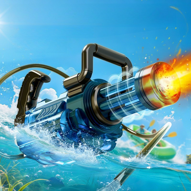 Pistola ad Acqua Elettrica per Bambini, Giocattolo Simulato con Sparo Continuo Automatico, Gioco Estivo per Esterni