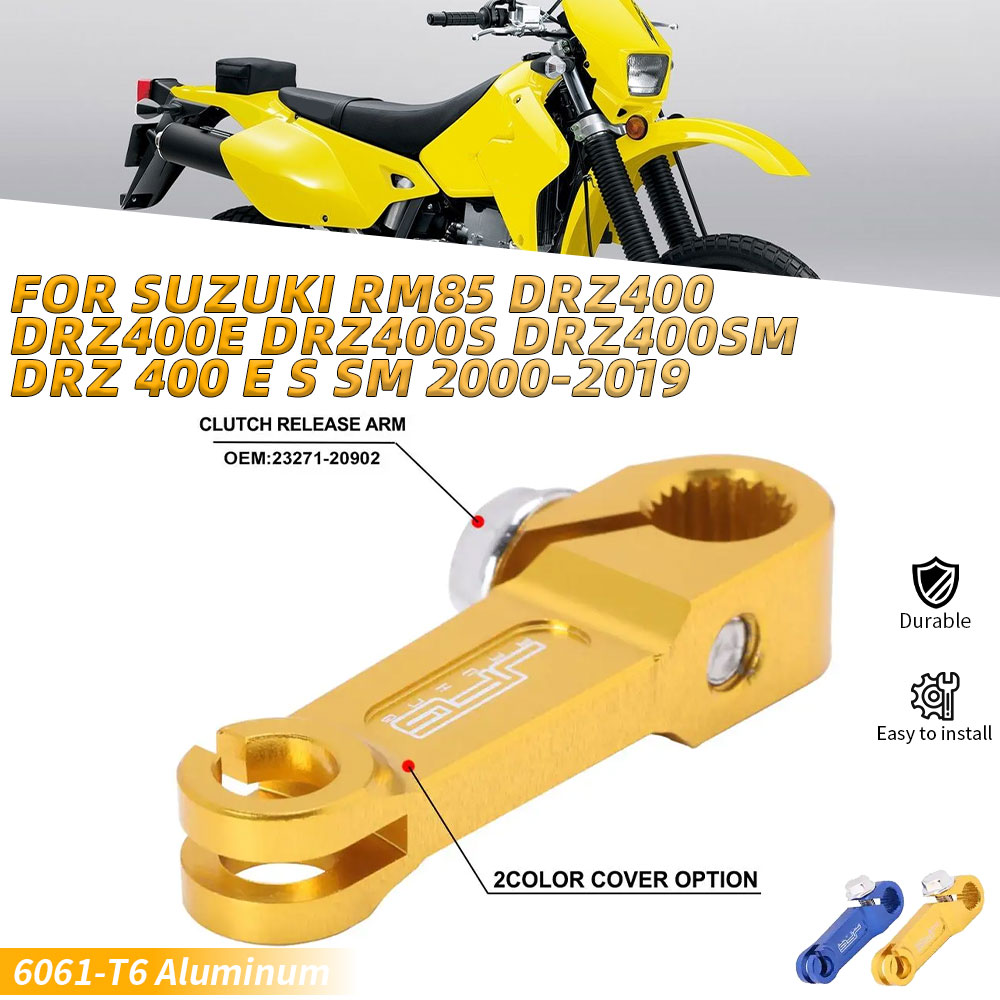 Braço de liberação de embreagem CNC motocicleta, suporte para Suzuki RM85, DRZ400, DRZ400E, DRZ400S, DRZ400SM, DRZ 400 E, S, SM, 2000-2019