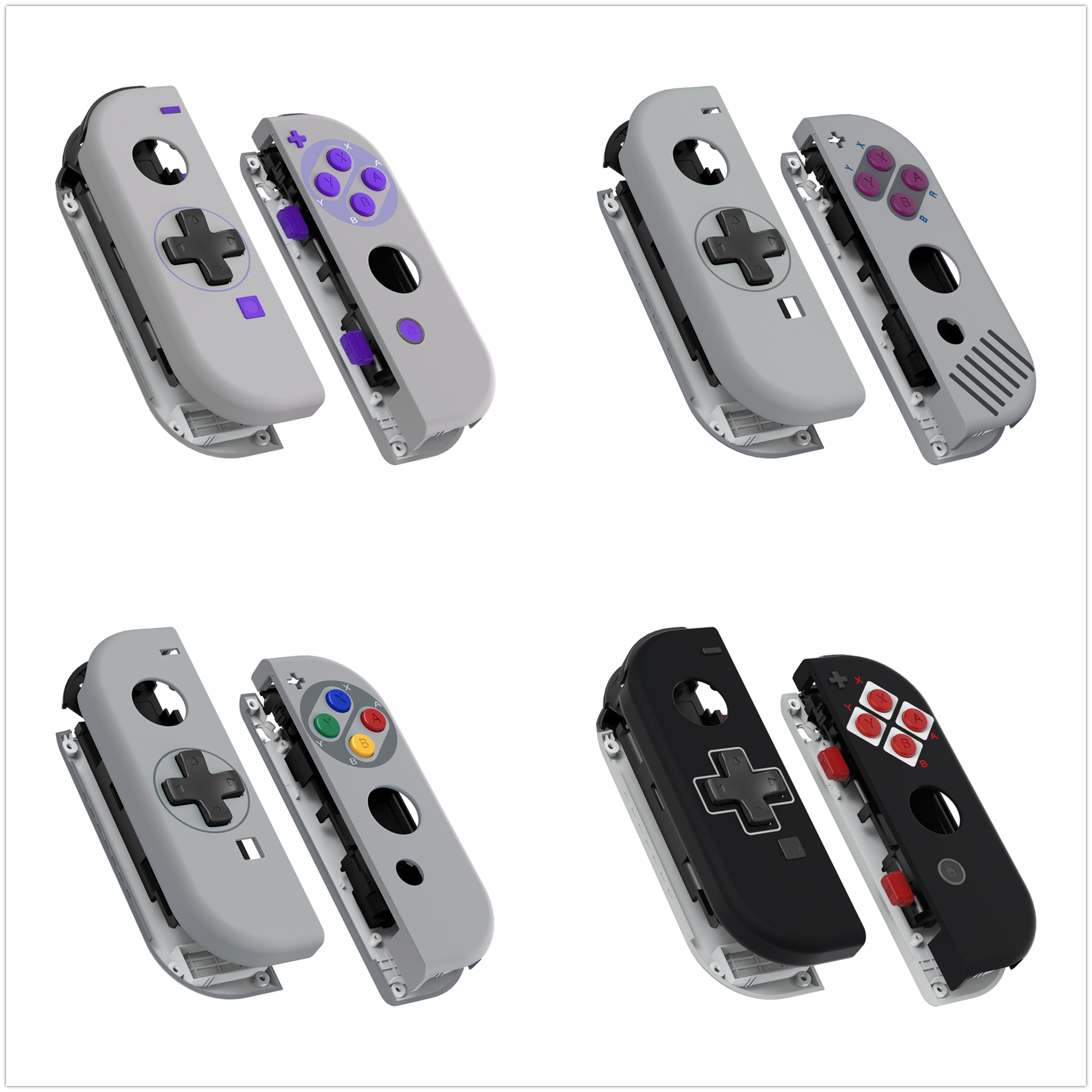 eXtremeRate Replacement Housing JoyCon Shell Buttons Controller Case for NS Switch JoyCon/OLED JoyCon - Classic Series