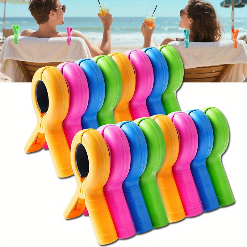 4/8 Uds. Clips para toallas de playa para sillas de playa, Clips para toallero para silla, piscina en crucero, alfileres para ropa resistentes, Clips fuertes