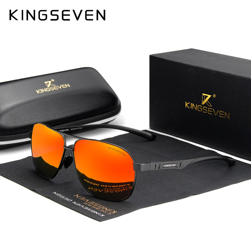 KINGSEVEN брендовые мужские солнцезащитные очки из поляризованного алюминия UV400, зеркальные солнцезащитные очки для женщин