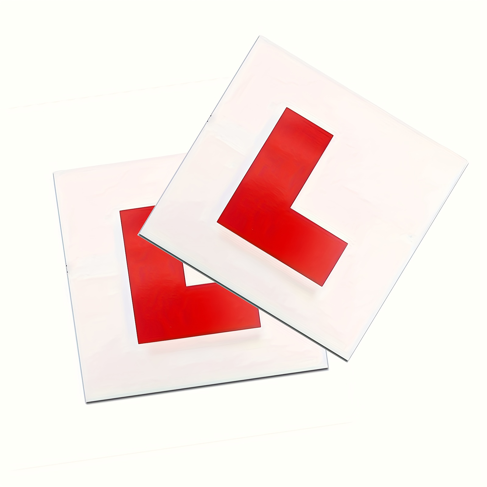 Placa en L magnética para nuevos conductores, placa magnética, duradera y visible, sin arañazos, pintura para vehículos, 2 uds.