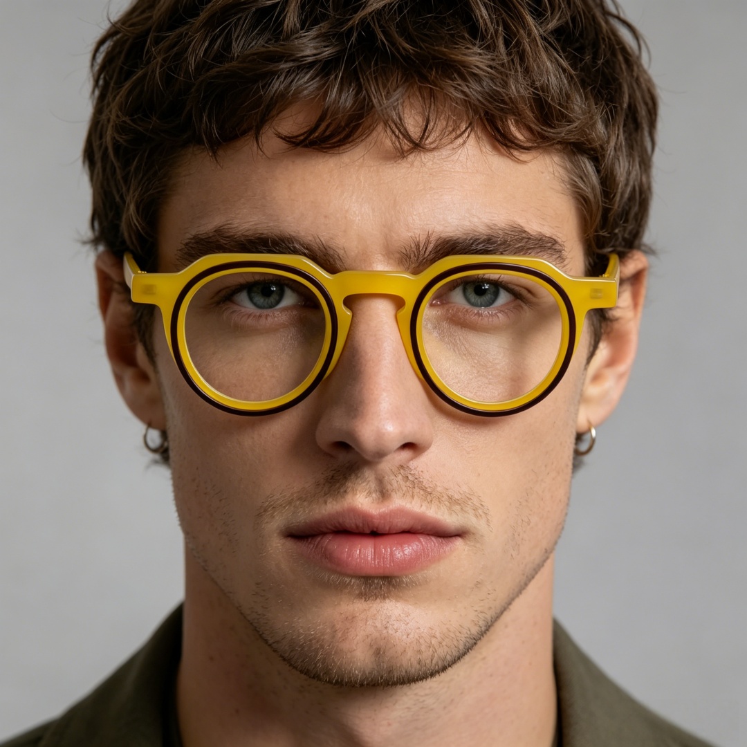 BETSION Fashion Round Acetate Reading Glasses  Matte Color Spectacles Myopia Men Women Presbyopia Prescription Eyeglasses Frames