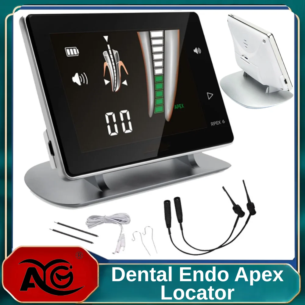 AG Dental Endo Apex Locator mit 4,5-Zoll-Bildschirm, fortschrittlicher Multifrequenz-Netzwerktechnologie, einstellbarem Betrachtungswinkel, wiederaufladbar