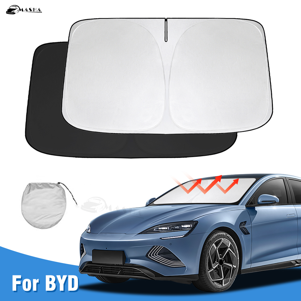 BYD SEAL EV pára-brisa elétrico Sun Sombra, Pára-sol, Viseira Protetor, Blocos Dobráveis, Raios UV, Acessórios, 2022, 2023, 2024