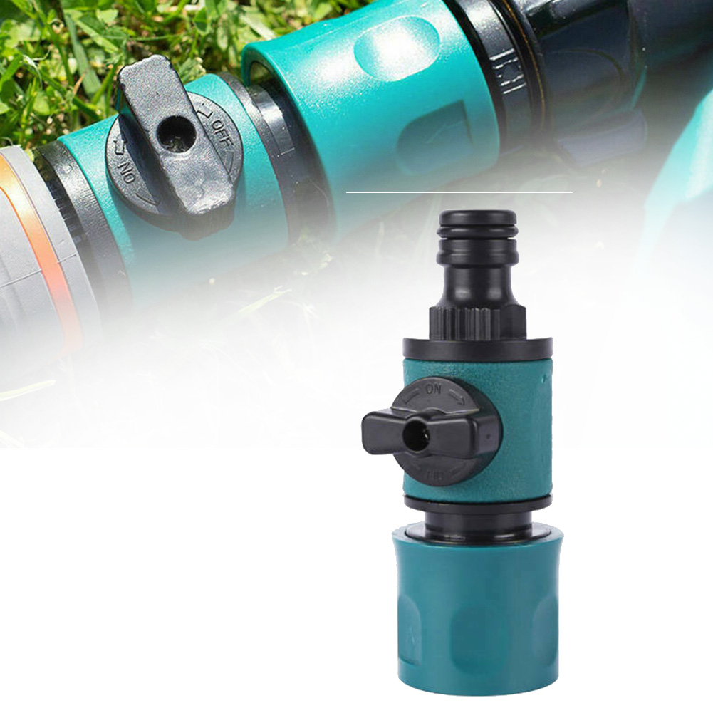 Manguera de jardín, grifo en línea, válvula de cierre, conector rápido de riego con válvula, dispositivo de jardín