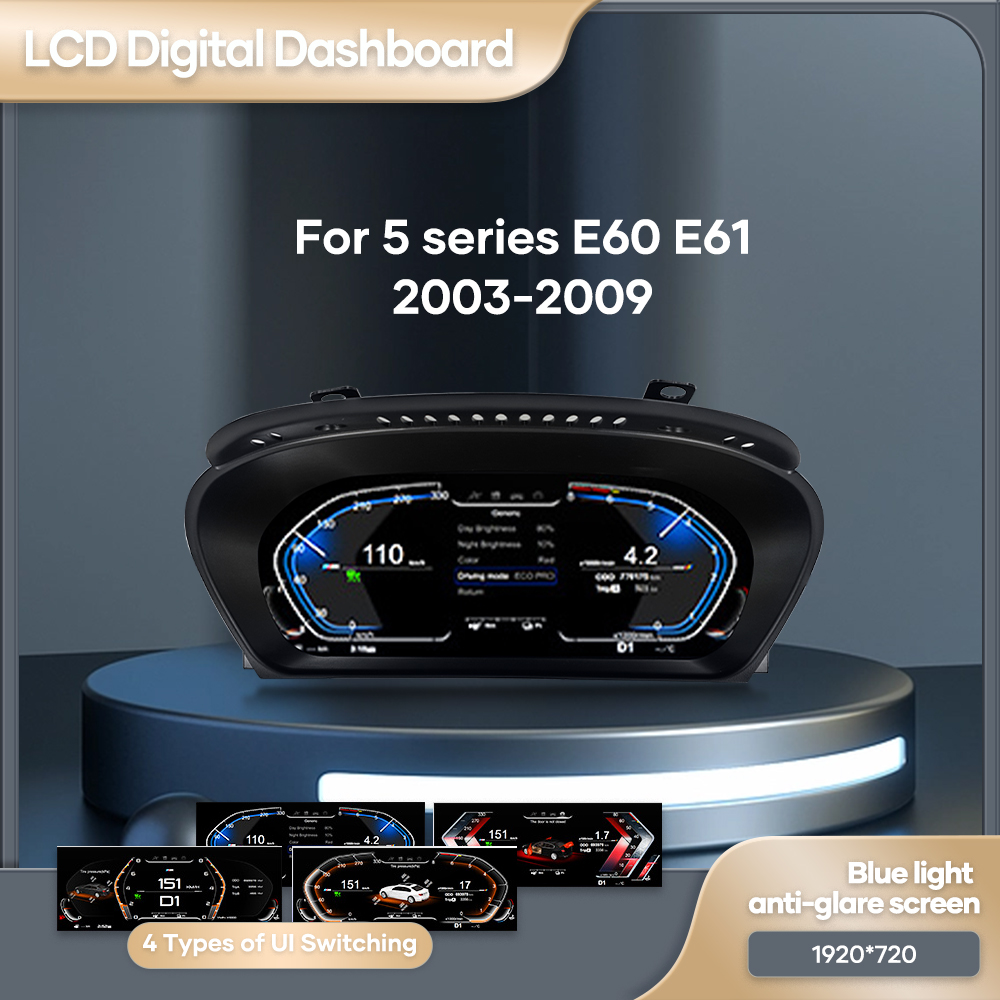 Panel de Instrumentos Digital para BMW Serie 5 E60 E61 E63 E64 525D 2003-09, Panel LCD Virtual para Auto, con Sistema CCC CIC