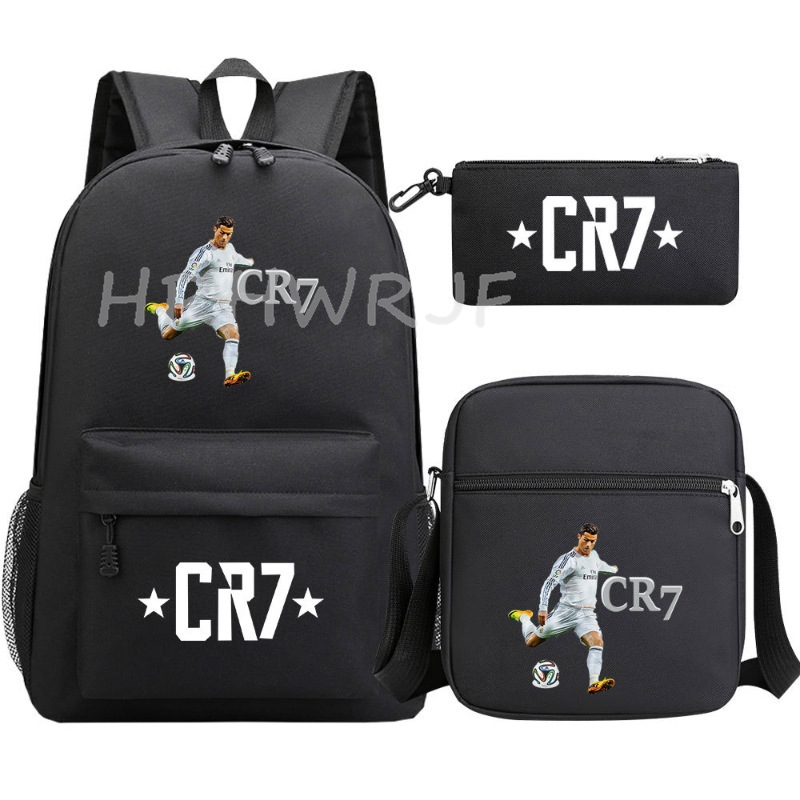 Sport CR7 bedrukte rugzakset voor tieners Capaciteit Casual schooltassen geschikt voor zowel jongens als meisjes Lichtgewicht reismochilas