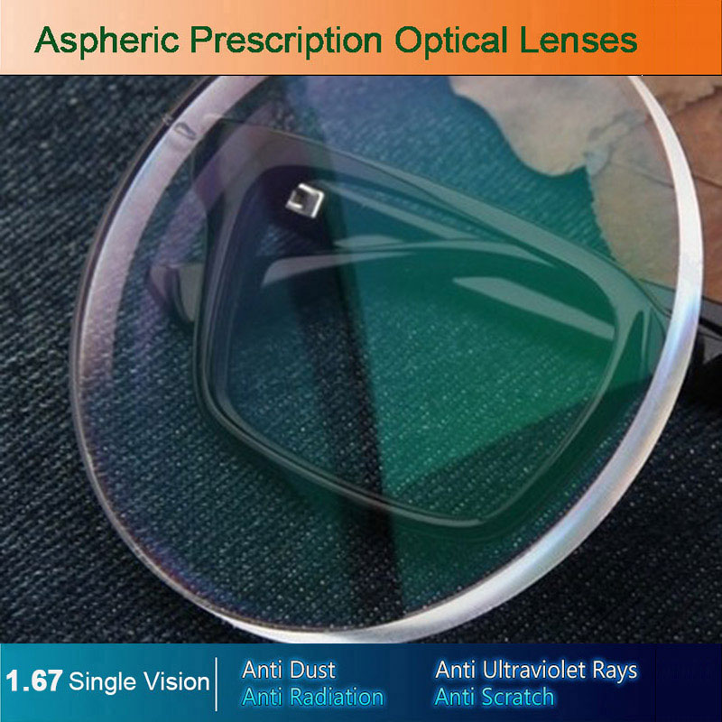 Lunettes optiques à Vision unique, verres de Prescription pour myopie/hypermétropie/presbytie, lentille en résine CR-39 avec revêtement, 1.67