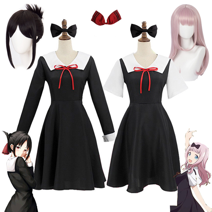 Anime kaguya-sama: Love Is War Cosplay Shinomiya Kaguya Fujiwara Chika Costumes uniforme perruque femmes filles robe Costume d'halloween