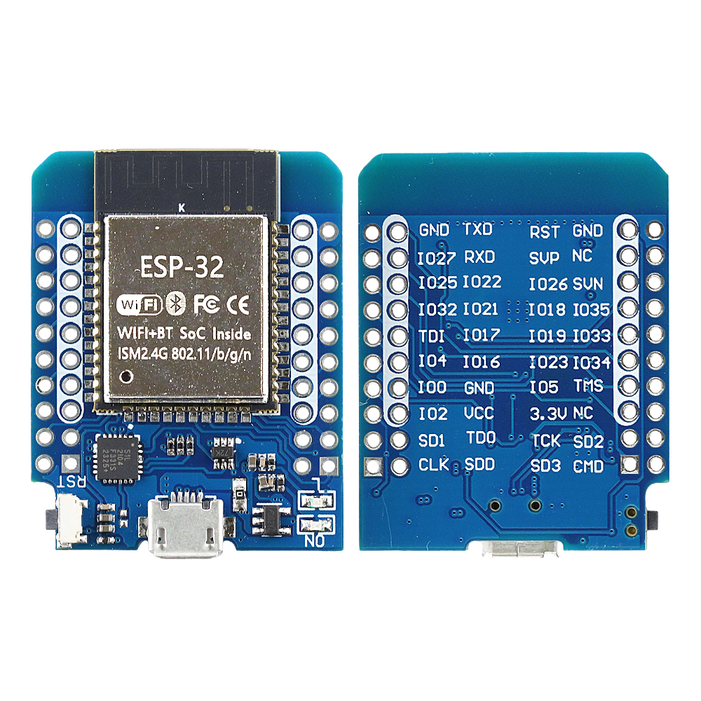 Плата разработки модуля Wi-Fi D1 MINI ESP32 BT для Интернета вещей CP2102 CH9102F Последовательный 40-контактный USB Micro Type-C