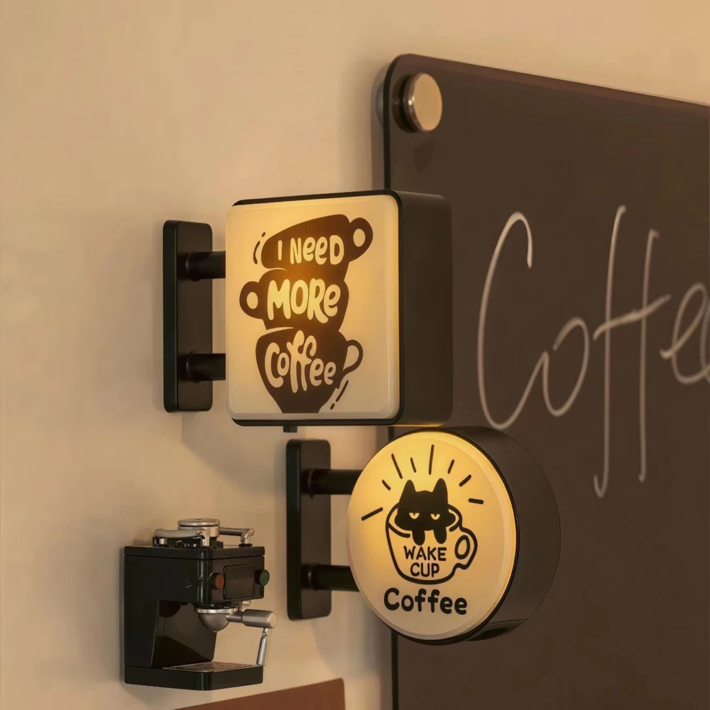 Mini Lightbox Fridge Magnet Coffee Japanese Creative Tourism Souvenir Magnetic Luminous Light Box Home Decoration Gift