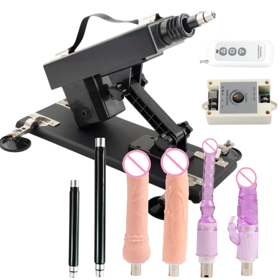 FREDORCH Verstellbare Liebesmaschine mit Vibrator, Stoßmaschinen-Zubehör, 3XLR-Stecker, Sexmaschine, Sexspielzeug für Männer und Frauen