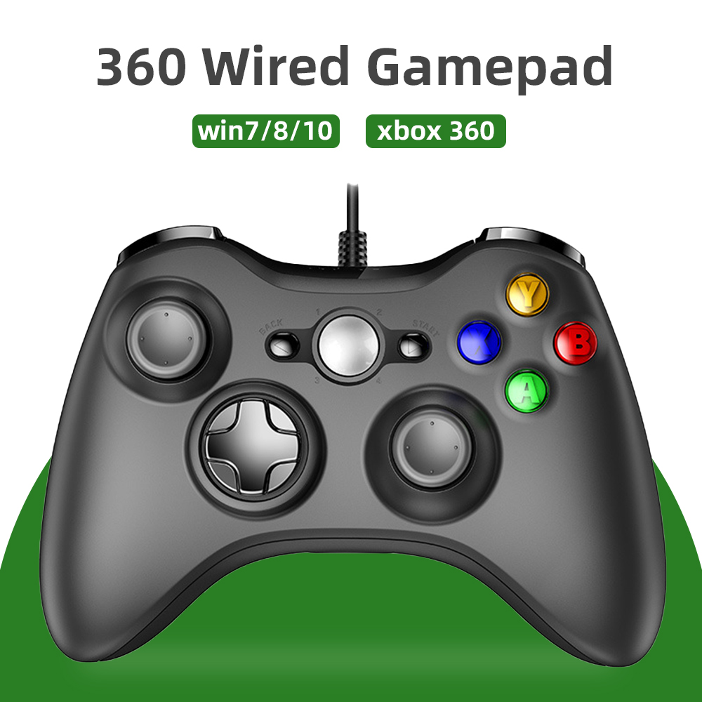 XBOX 360 wired gamepad  supports Xbox 360 slim PC gamepad  supports Steam and can adapt to Win7/10