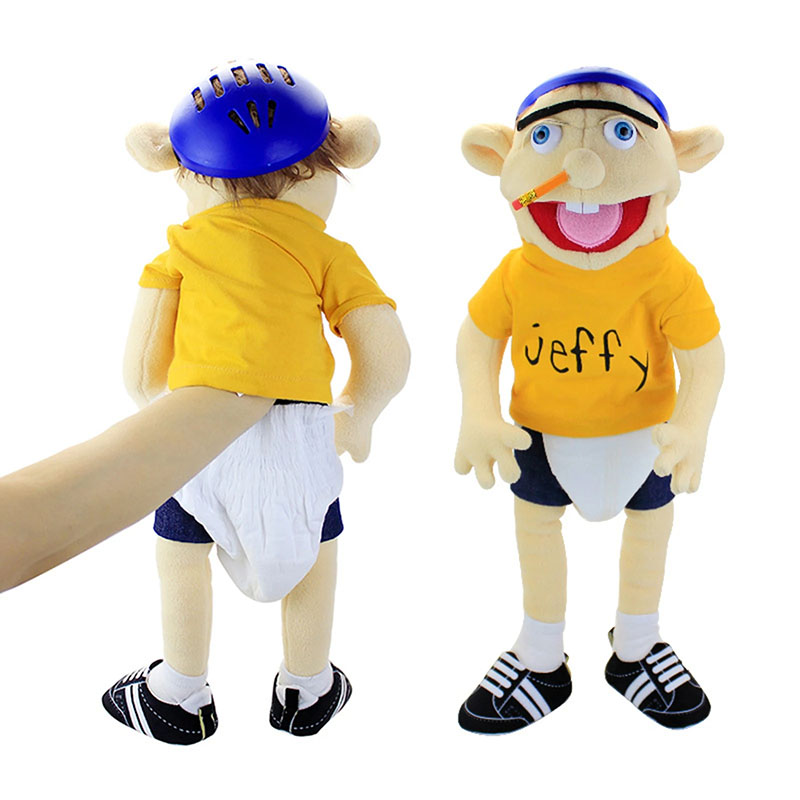 60 cm Jeffy Handpuppe Plüsch Kinder Weiche Puppe Talk Show Party Requisiten Weihnachten Puppe Plüsch Spielzeug Puppet Kinder Geschenk