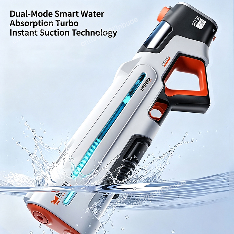 Nueva Pistola de Agua Eléctrica Intermitente de Colores Pulse, Juguete de Agua Automático con Succión Continua, Gran Capacidad, Regalo para Adultos