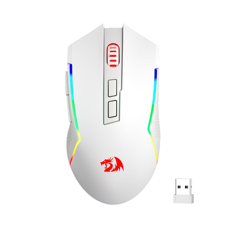 Redragon M693 Draadloos/bekabeld BT en 2.4G Bluetooth Gaming 8000 DPI Muis 3-modusverbinding RGB-achtergrondverlichting voor pc/Mac/laptop