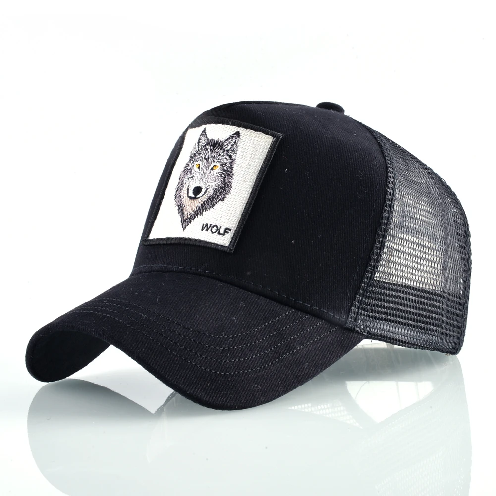 Кепка дальнобойщика Four Seasons для мужчин и женщин, бейсболка Snapback в стиле хип-хоп с вышивкой, нашивка с волком, регулируемый козырек, шляпа
