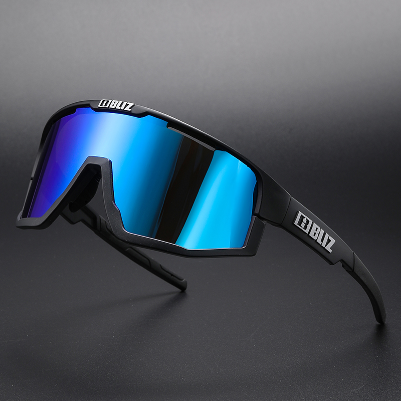 B BLIZ Fusion Spolaryzowane okulary rowerowe 3 sztuki - Gogle rowerowe z ochroną UV dla mężczyzn/kobiet z wymiennymi soczewkami