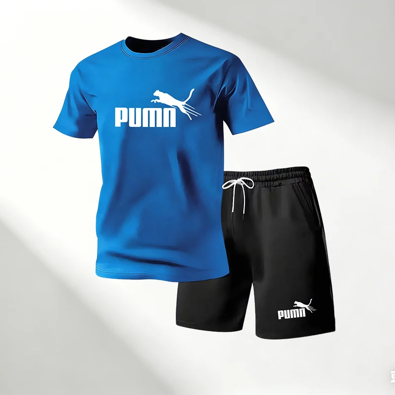 เสื้อยืดเซ็ตผู้ชาย คอโอ แขนสั้น+กางเกงขาสั้นกีฬา แห้งเร็ว สไตล์ลำลอง แฟชั่นสตรีท ใส่ได้ทั้งในบ้านและนอกบ้าน วิ่งออกกำลังกาย 2 ชิ้น ลดราคาสุดฮอต 2026