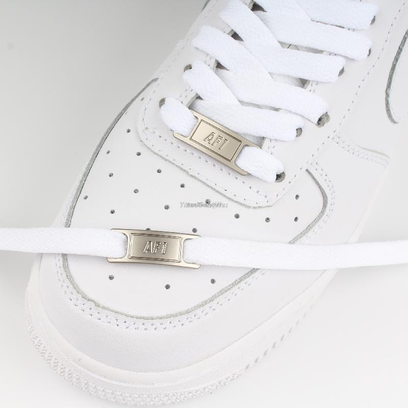 Original Schnürsenkel-Kombination: Weiße Flache Schnürsenkel und Schuhdekoration für Sneaker, Air Force One Schuhzubehör
