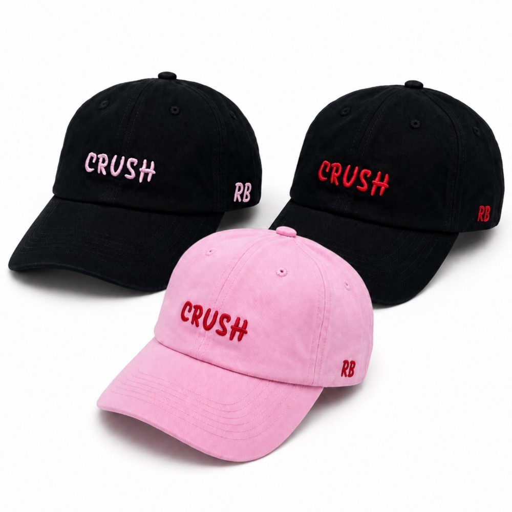 Trendy Embroidered Letter Crush Baseball Cap Women Men Casual Cotton Dad Hat Adjustable Summer Sun Hat Outdoor Streetwear Unisex