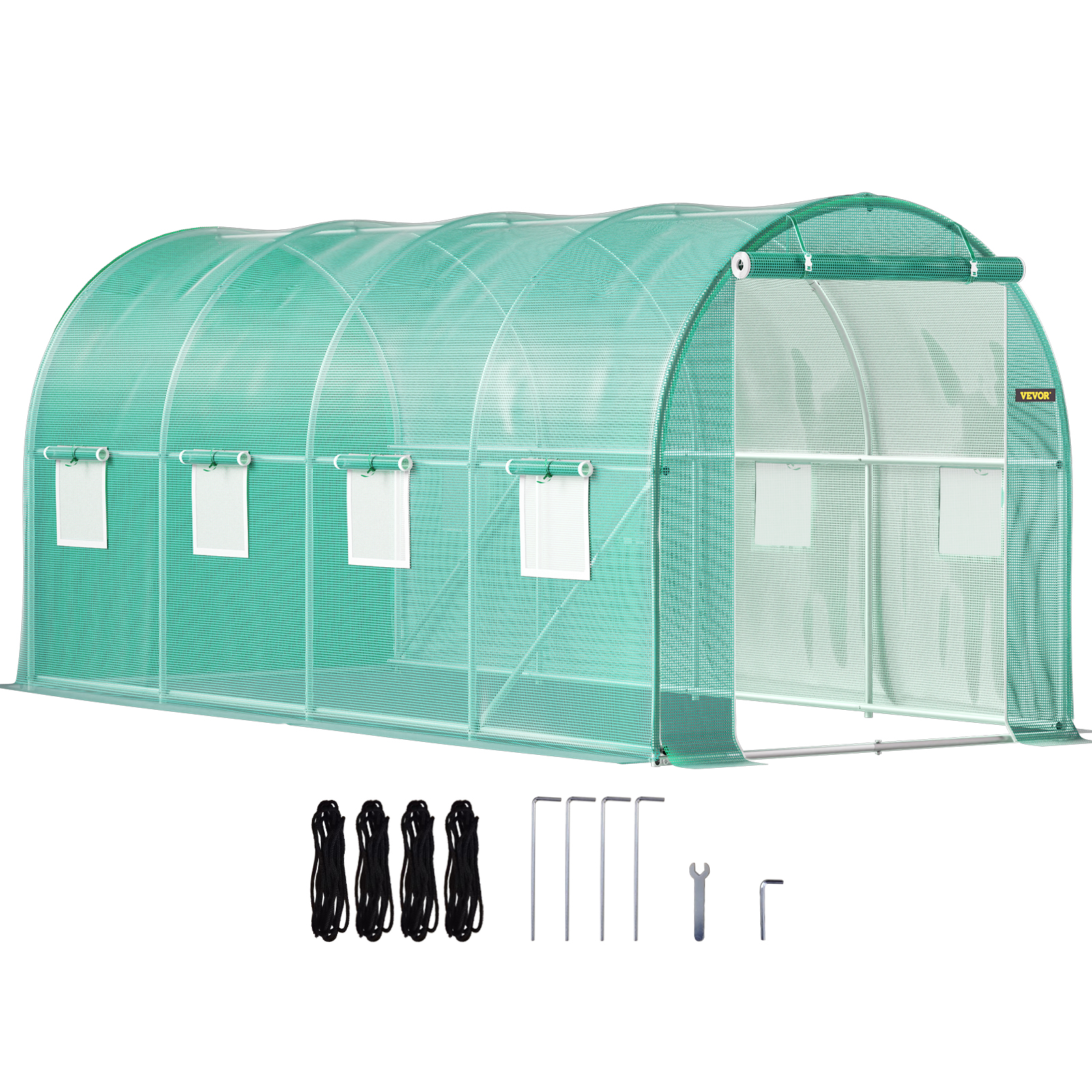 SucceBuy Serra a tunnel walk-in con struttura zincata e copertura impermeabile 15x7x7/10x7x7/20x10x7/12x7x7 piedi Serre e cornici fredde