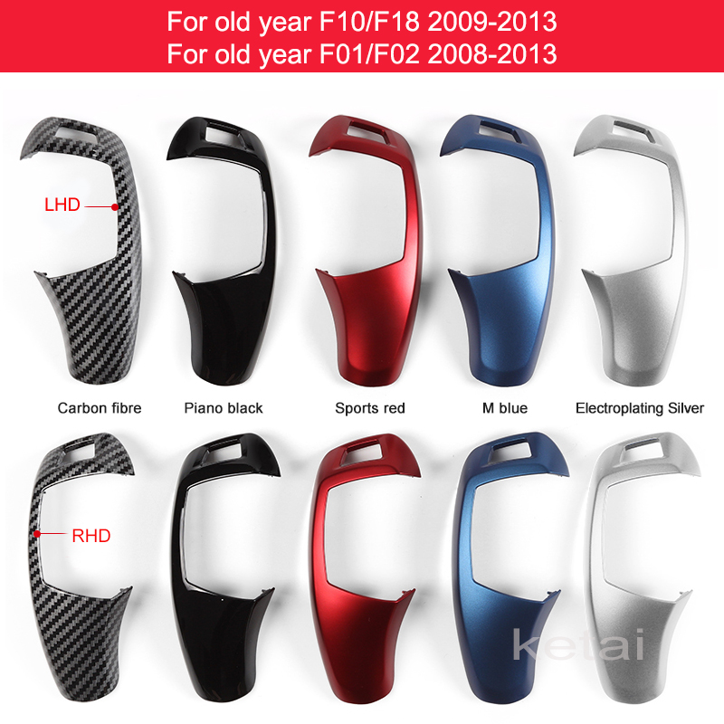 Untuk BMW Model lama F10 F18 F01 F02 bagian pengganti Interior kenop pemindah gigi Cover Trim Shifter Panel tuas 2008-2013