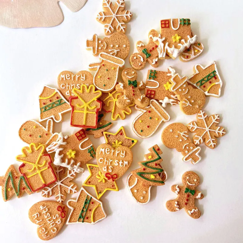 10 pz/set NUOVA Serie Di Natale Resina Posteriore Piana Scrapbooking FAI DA TE Copricapi Del Bambino Decorazione Della Casa Arco Ornamento Accessori