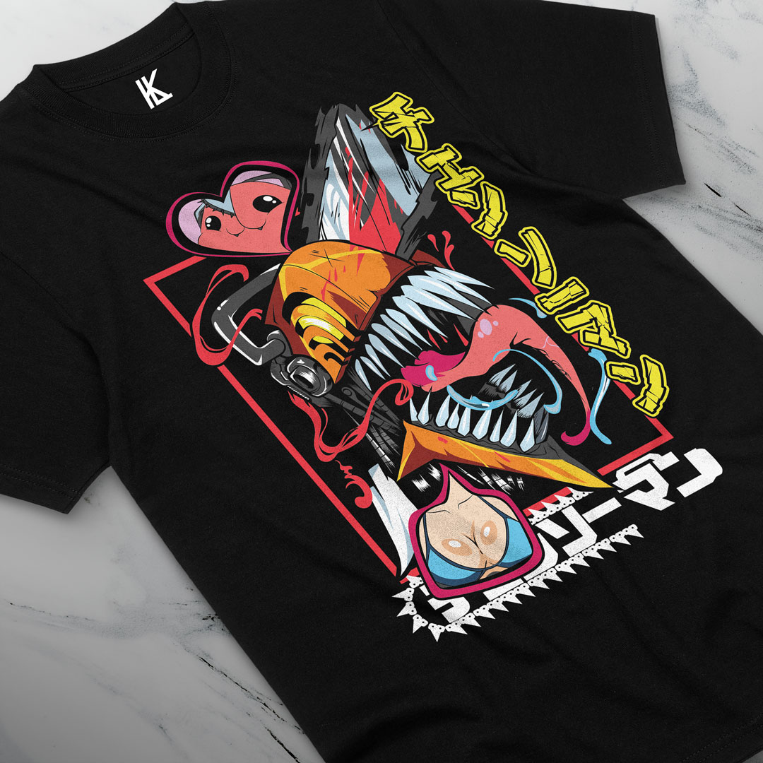 Koszulka Chainsaw Man Chainsaw Man Anime CSM Denji TEE