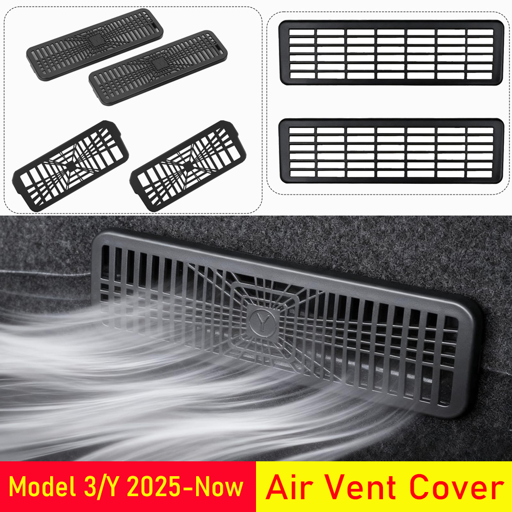 Under Seat Vent Cover for Tesla Model 3 Y Juniper 2025 2026 Air Condition Outlet Protector Rear Seat Air Vent Grill Accessories