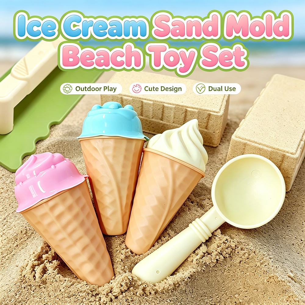 Kit de Moldeado de Arena y Hielo de Doble Uso para Niños, Juego de Juguetes de Playa, Ladrillos de Arena para Construir Castillos, Juguete de Nieve, Juguetes de Arena para Exteriores de Invierno y Verano, Regalo